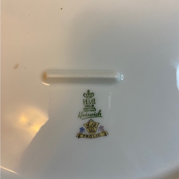 H& C SELB Bavaria Germany Heinrich Frolic Floral 11” Serving Dish XC Vtg - Picture 4 of 5